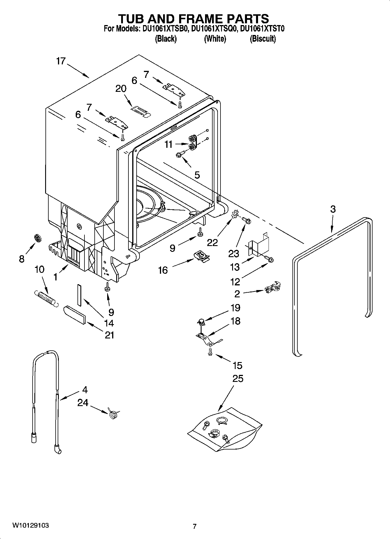 07 - TUB AND FRAME PARTS