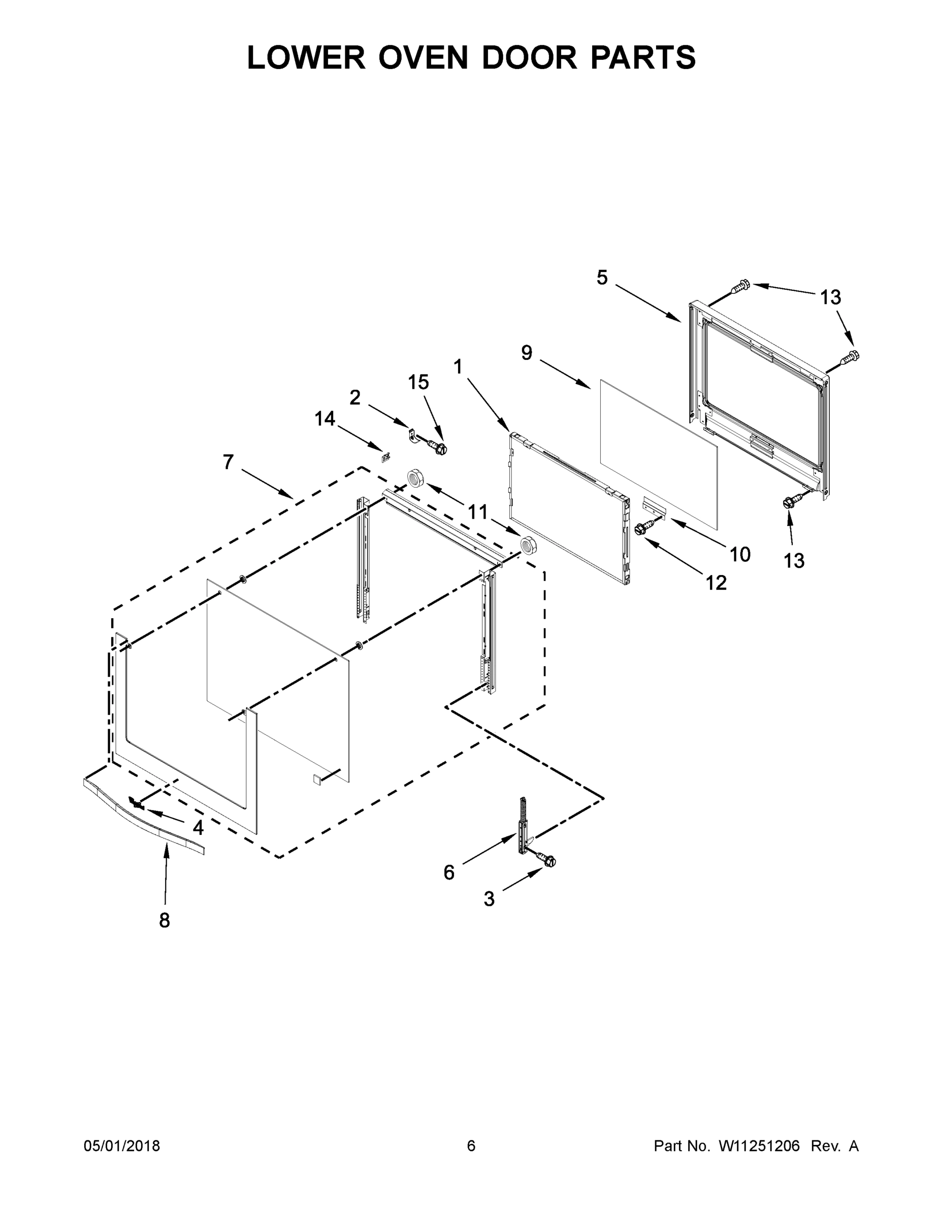 04 - LOWER OVEN DOOR PARTS
