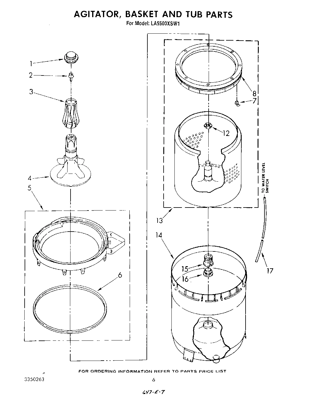 04 - AGITATOR, BASKET AND TUB