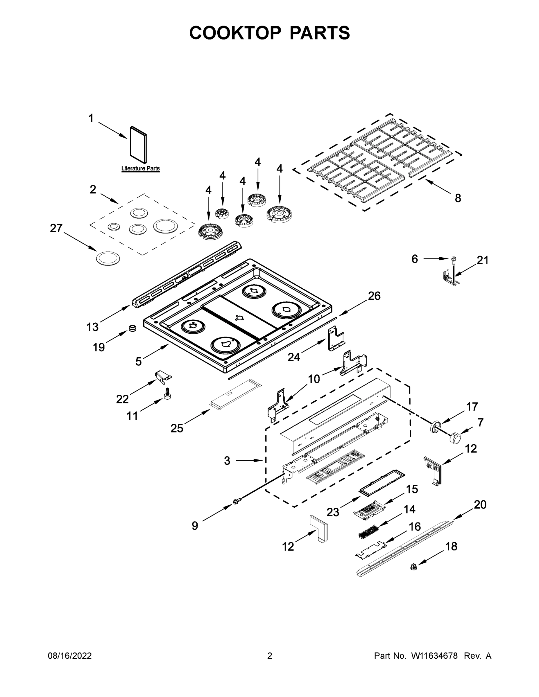02 - COOKTOP PARTS