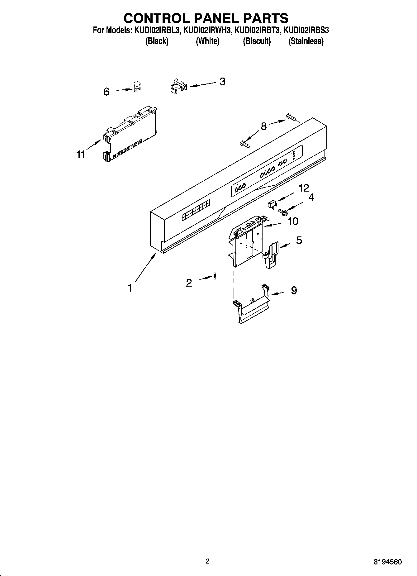 02 - CONTROL PANEL PARTS