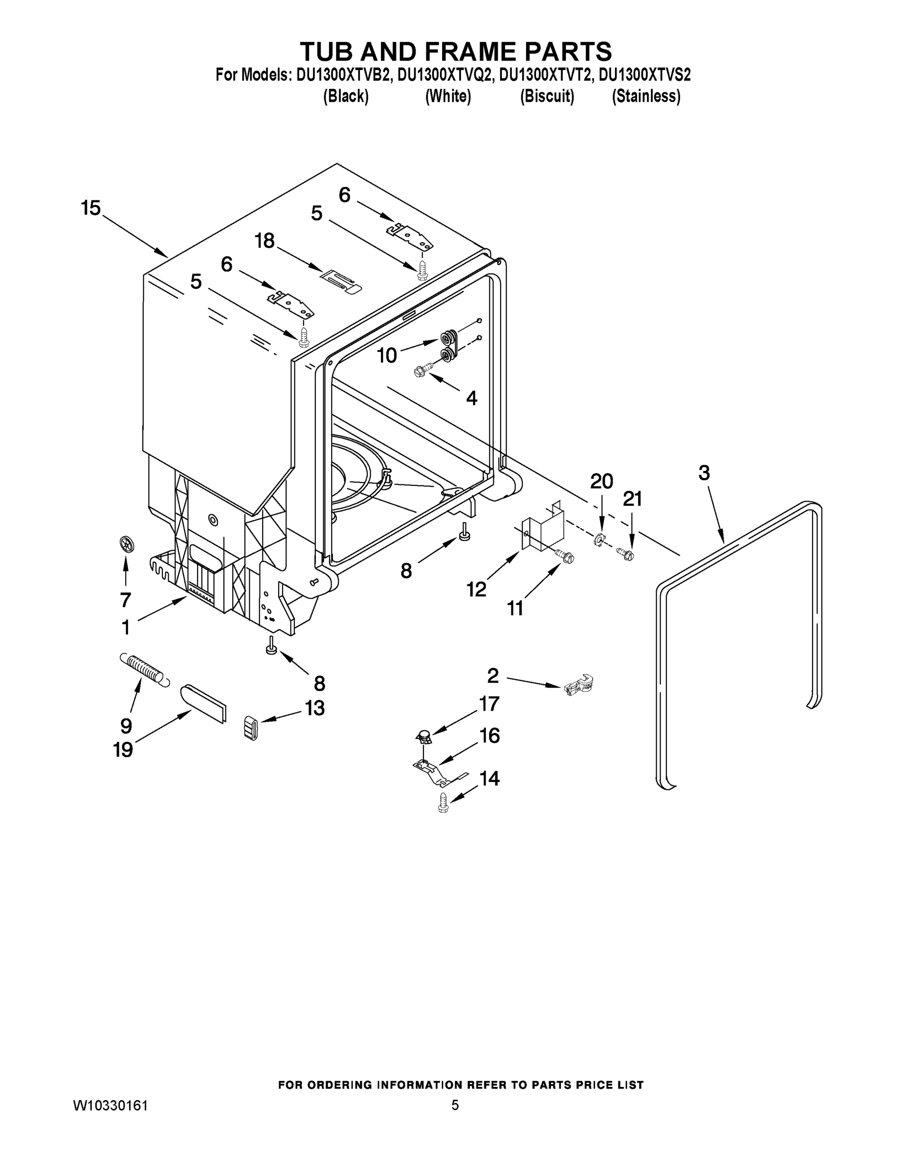 05 - TUB AND FRAME PARTS