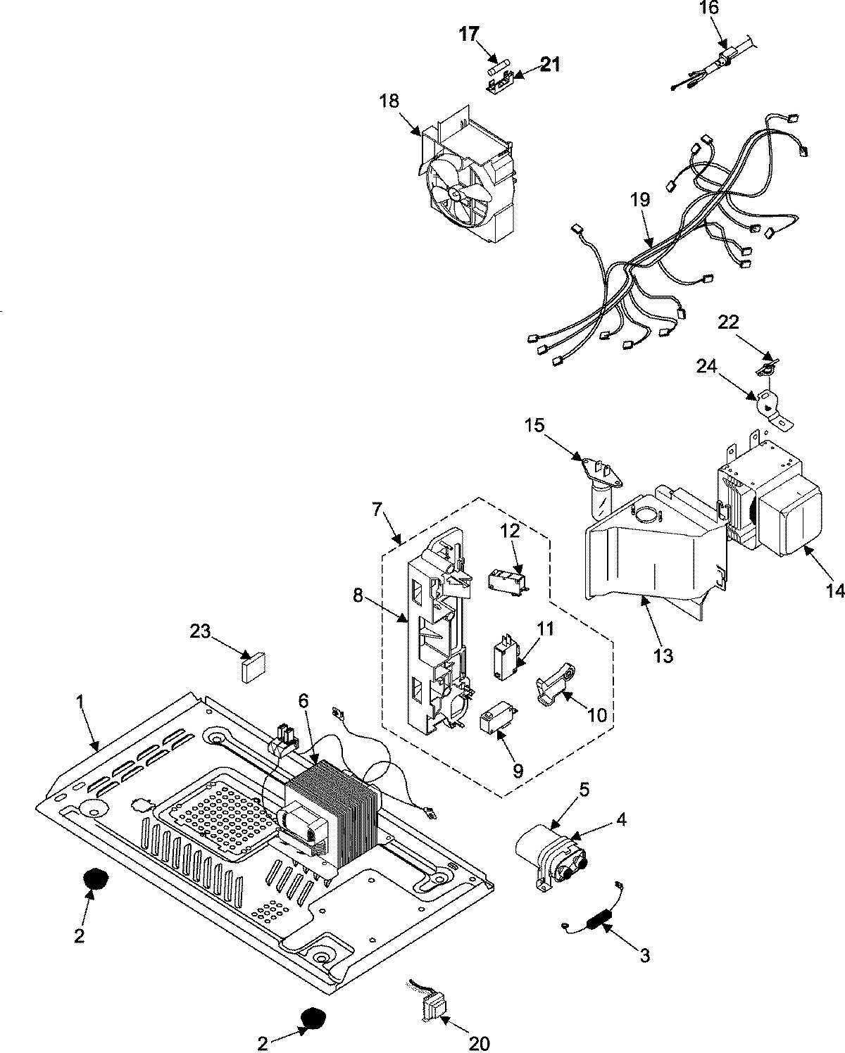 03 - INTERNAL CONTROL/LATCH ASSY/BASE