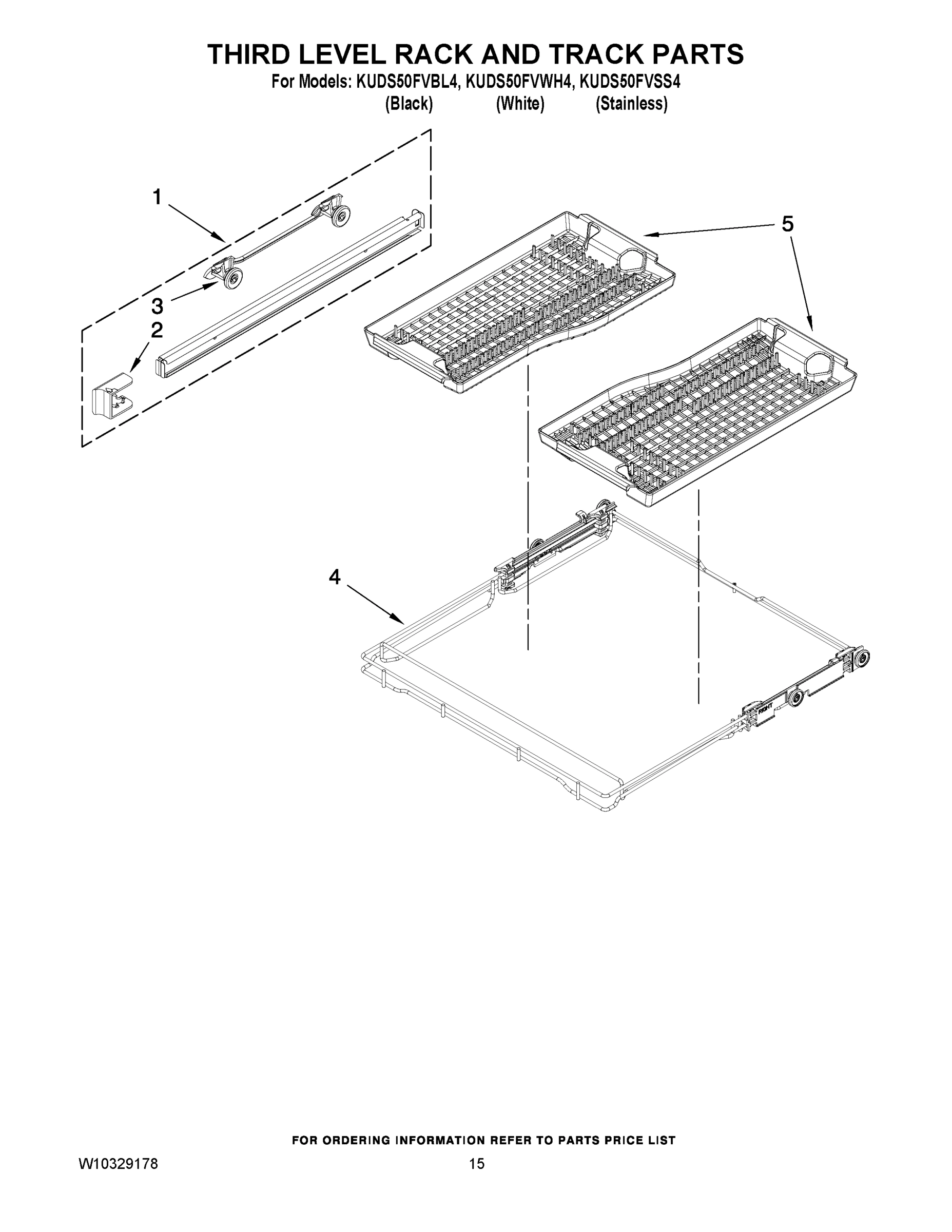 12 - THIRD LEVEL RACK AND TRACK PARTS