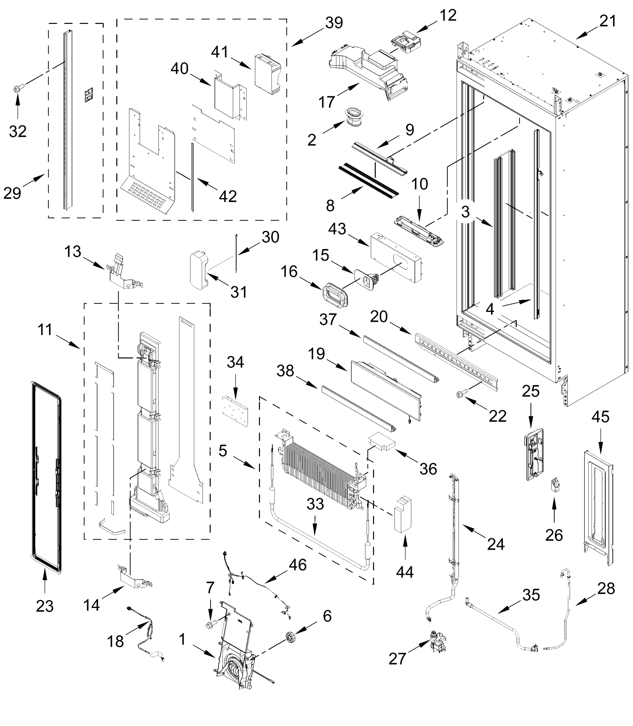 REFRIGERATOR LINER PARTS