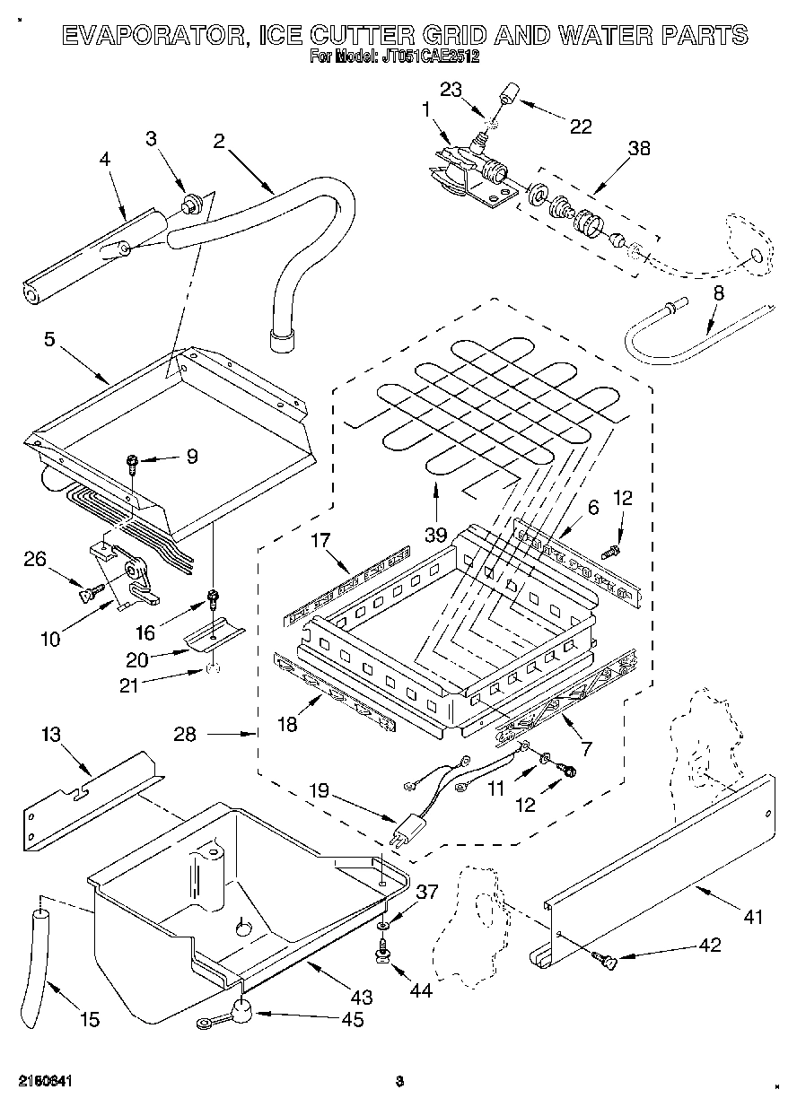 02 - EVAPORATOR, ICE CUTTER GRID AND WATER