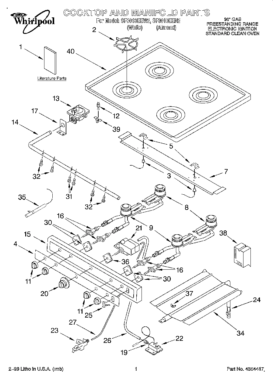 01 - COOKTOP & MANIFOLD, LITERATURE