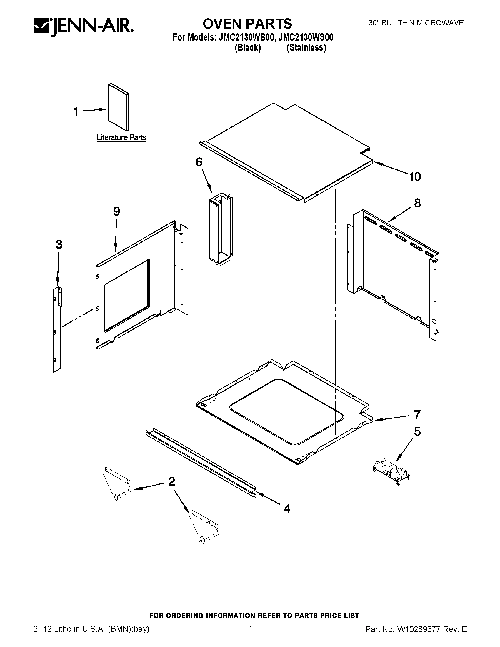 01 - OVEN PARTS