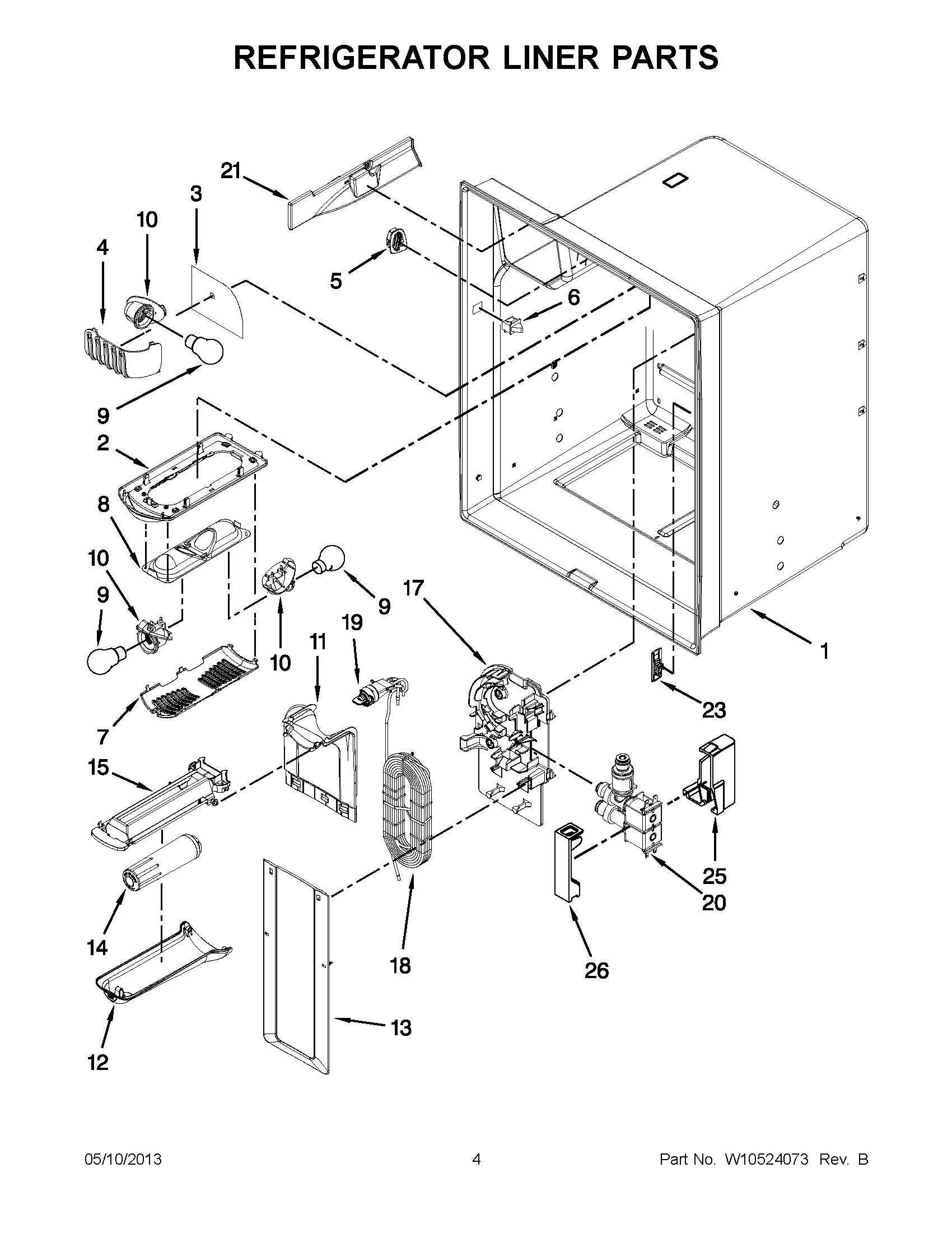 02 - REFRIGERATOR LINER PARTS