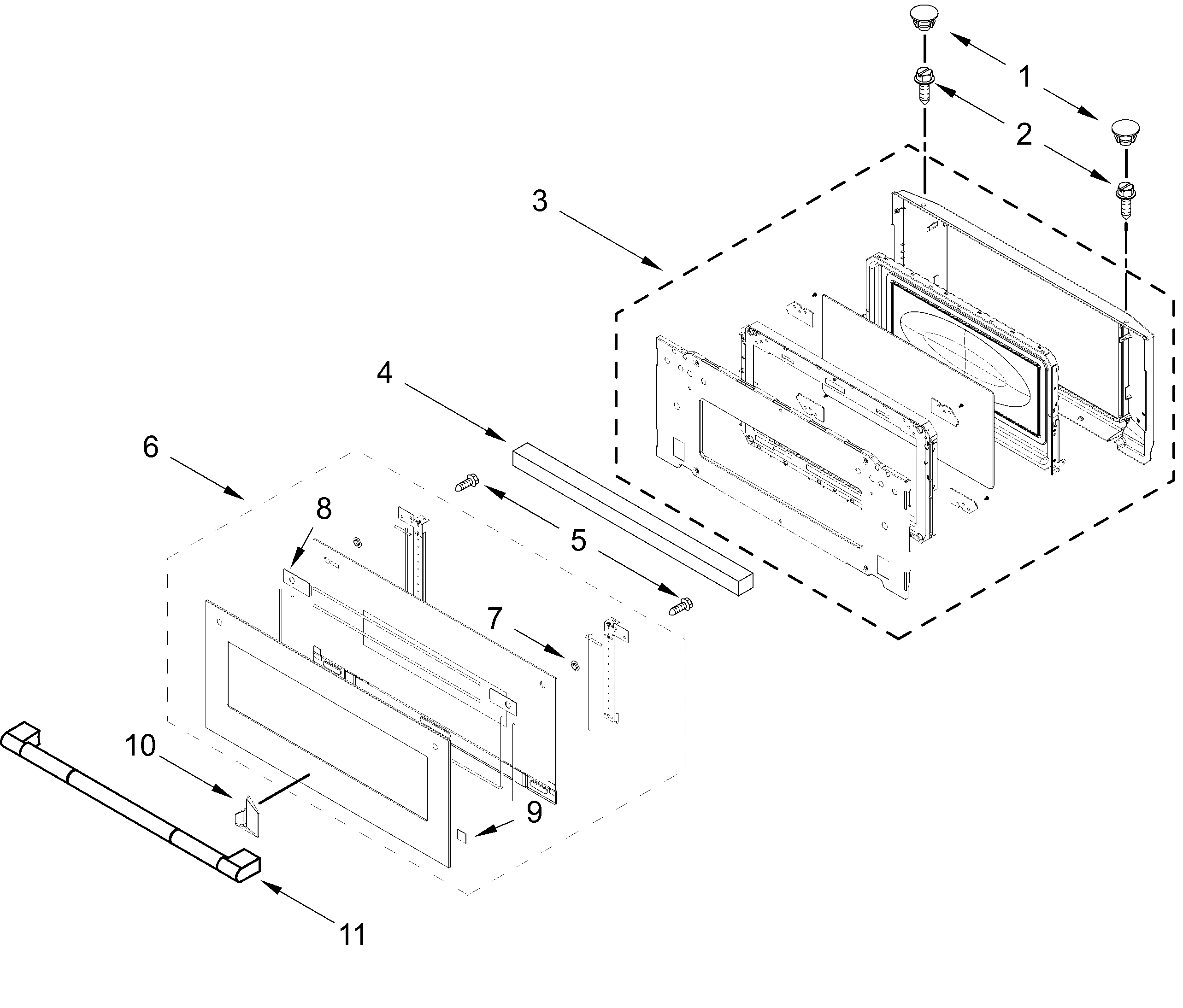 MICROWAVE DOOR PARTS