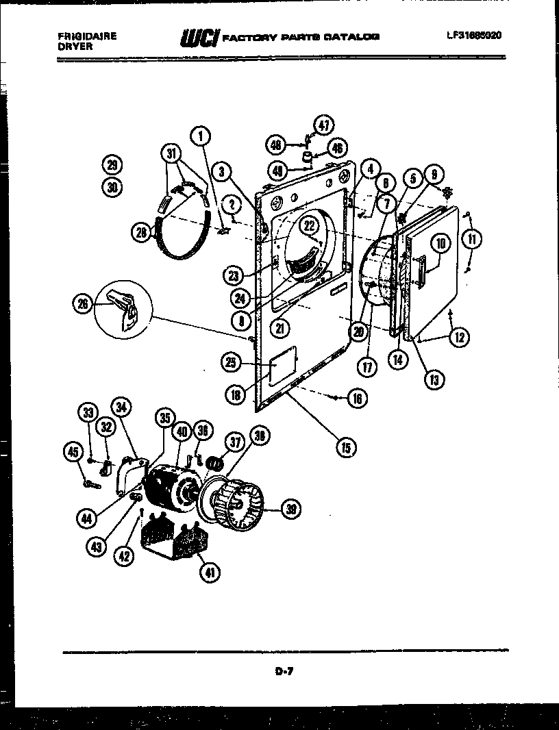 02 - CABINET FRONT, MOTOR AND BLOWER