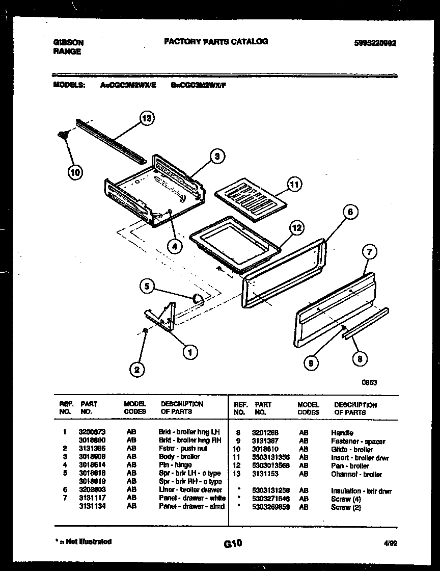 05 - BROILER DRAWER PARTS