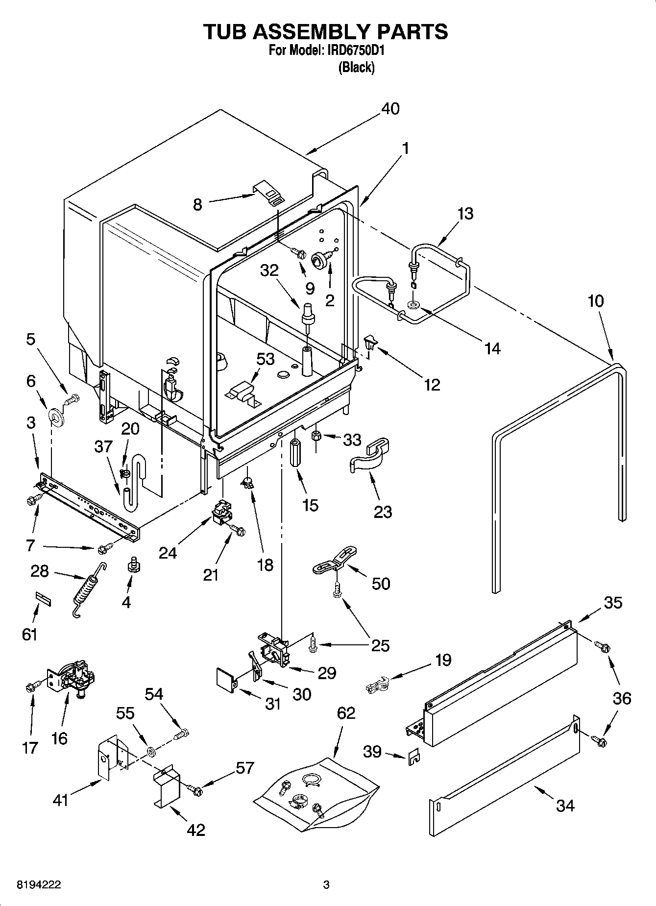 03 - TUB ASSEMBLY PARTS