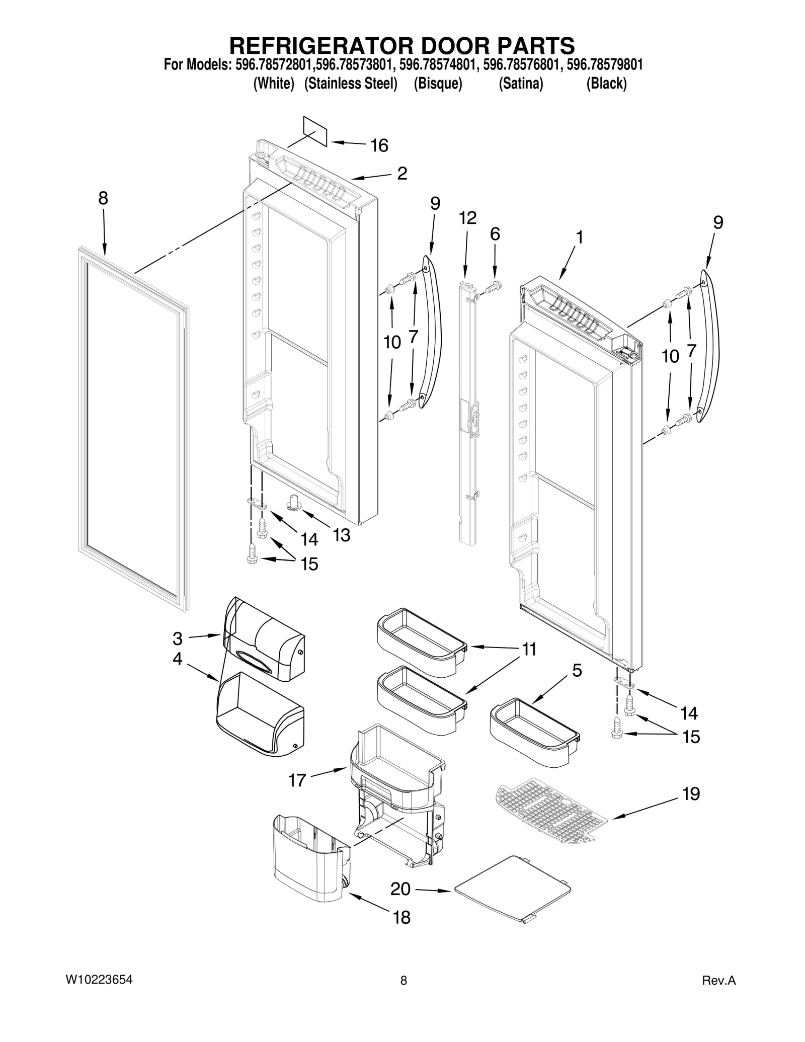 REFRIGERATOR DOOR PARTS