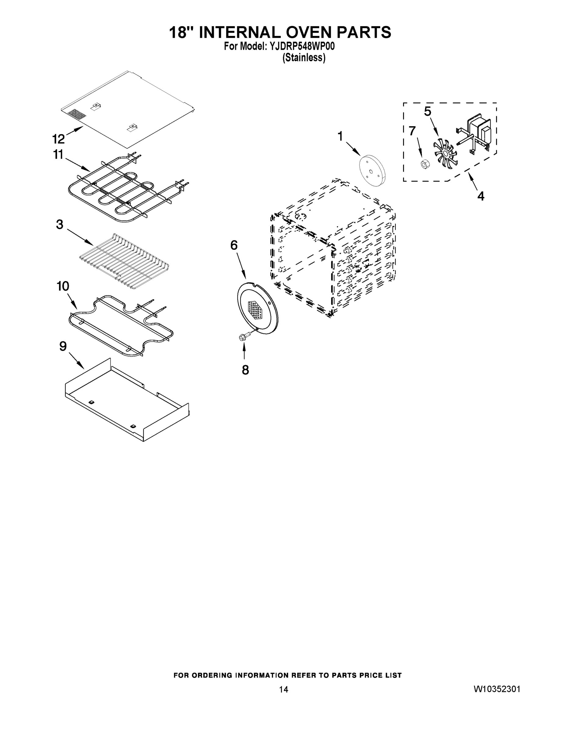 10 - 18`` INTERNAL OVEN PARTS
