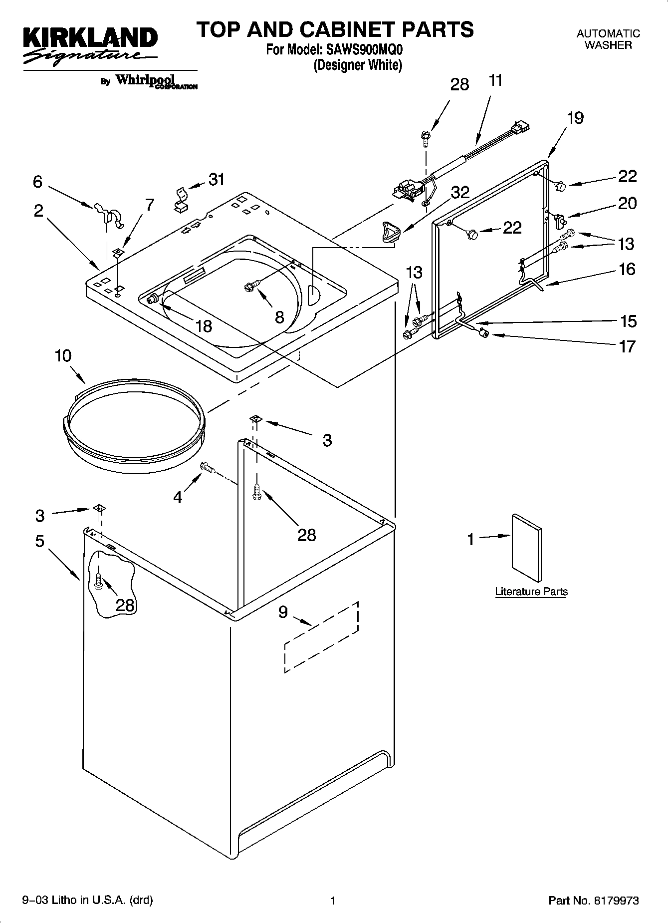 01 - TOP AND CABINET PARTS