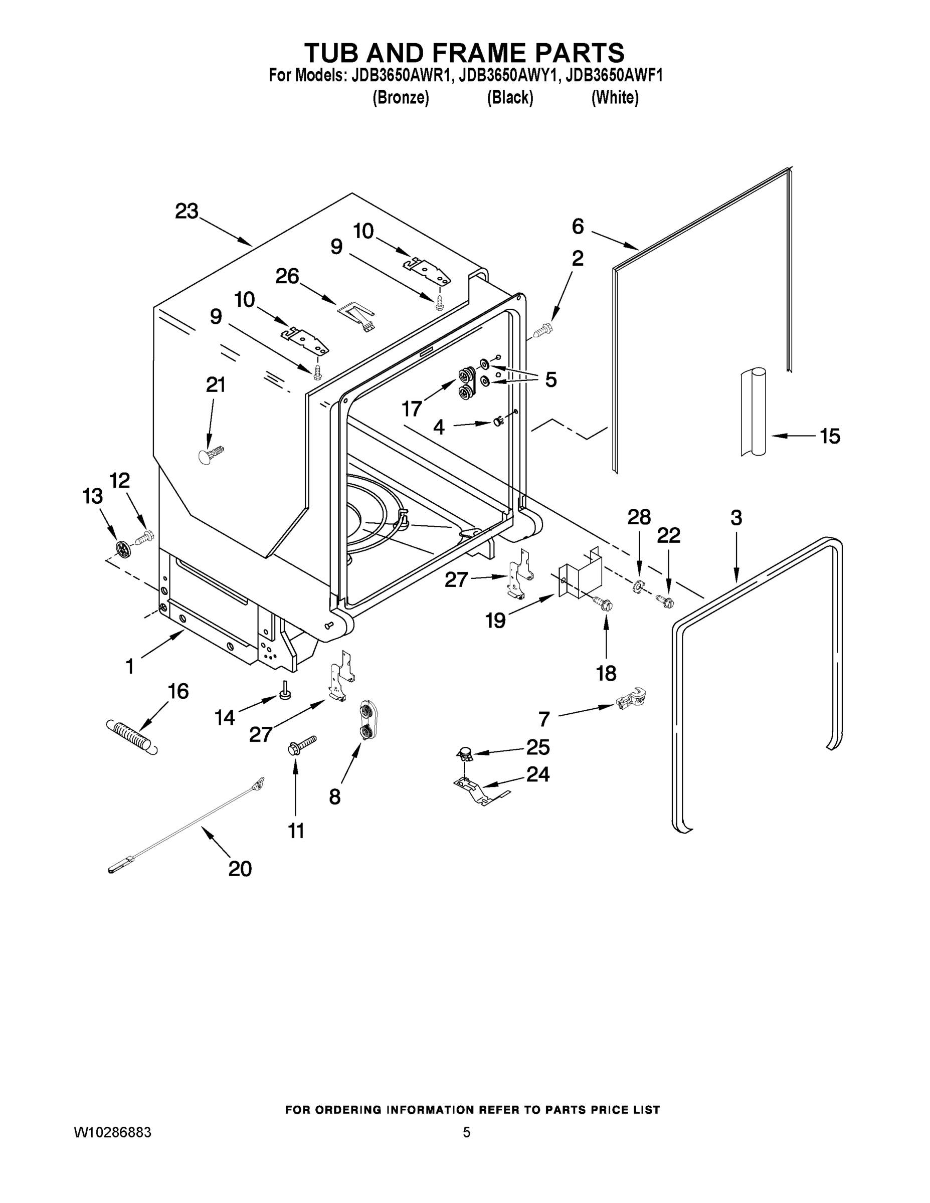05 - TUB AND FRAME PARTS