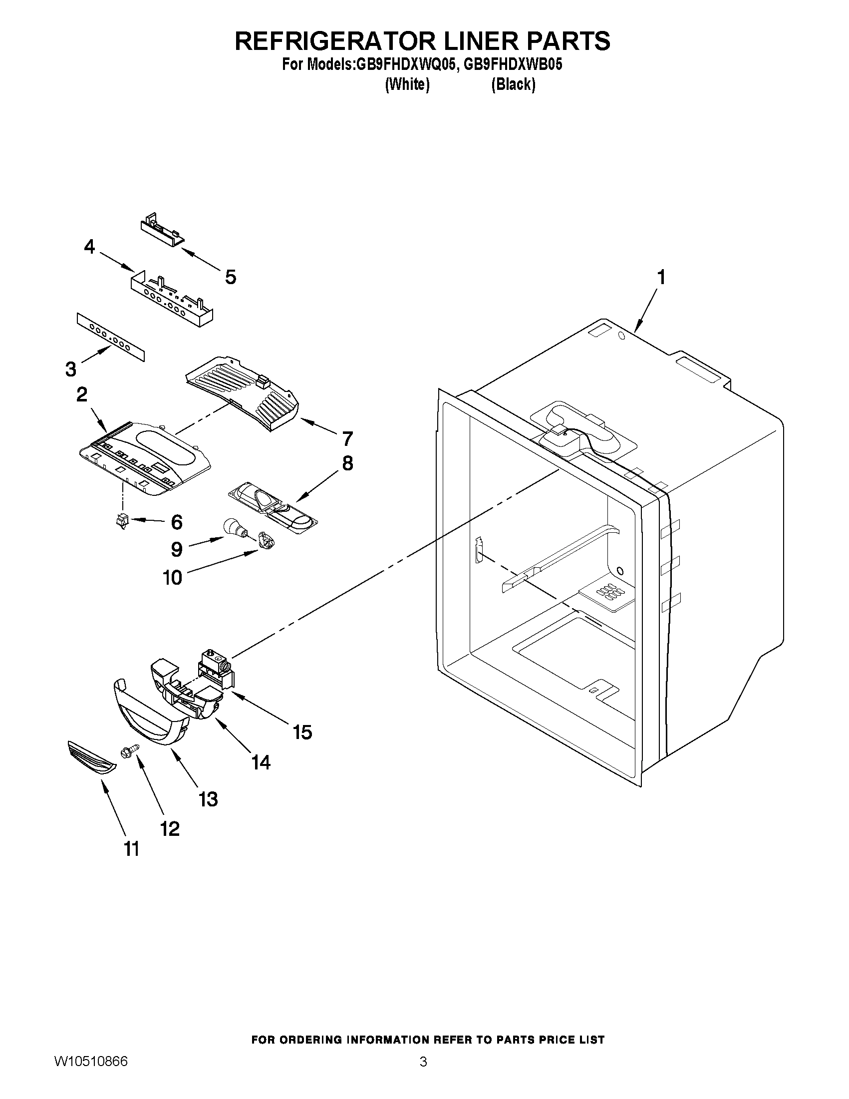 02 - REFRIGERATOR LINER PARTS
