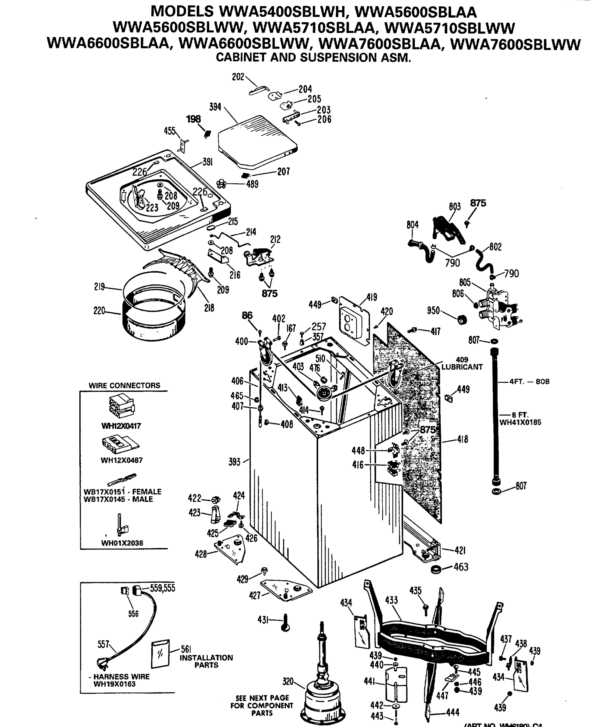 CABINET AND SUSPENSION ASM.