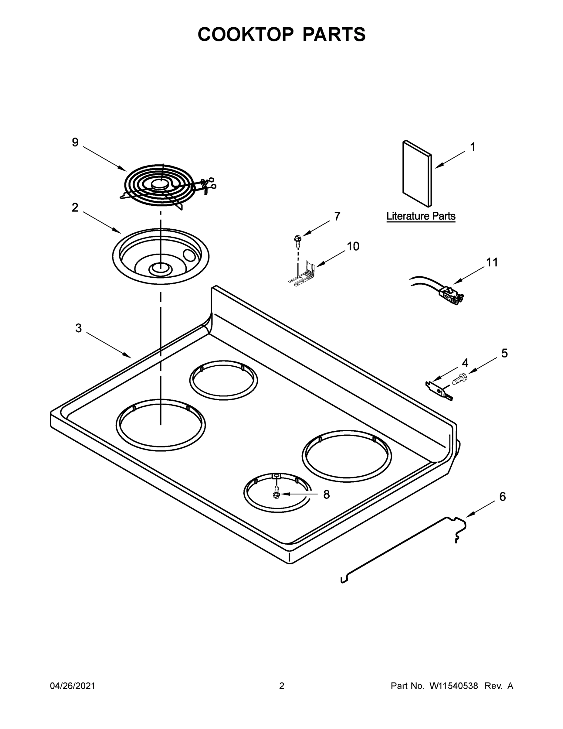 02 - COOKTOP PARTS