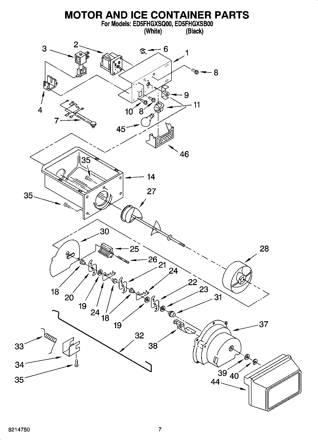 05 - MOTOR AND ICE CONTAINER PARTS