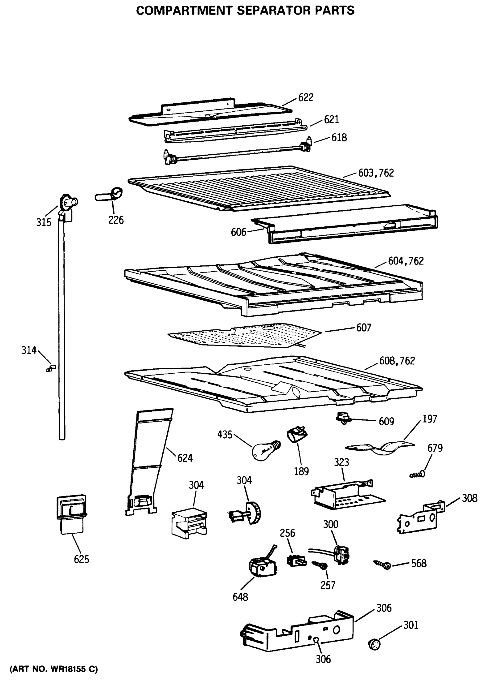 COMPARTMENT SEPARATOR PARTS