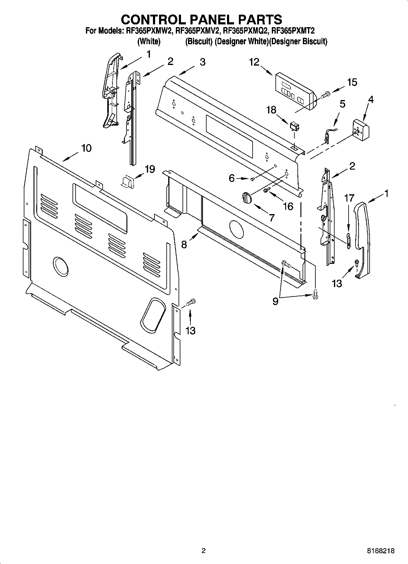 02 - CONTROL PANEL PARTS