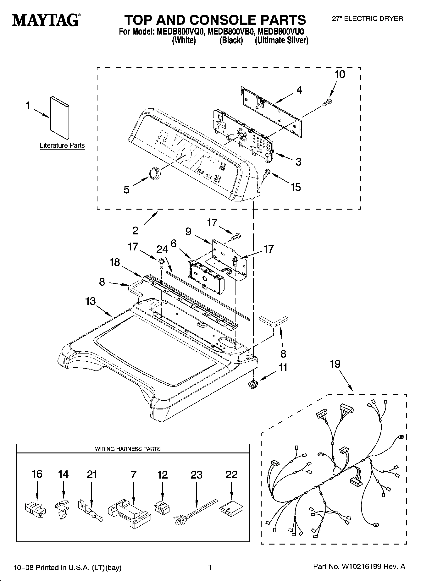 01 - TOP AND CONSOLE PARTS