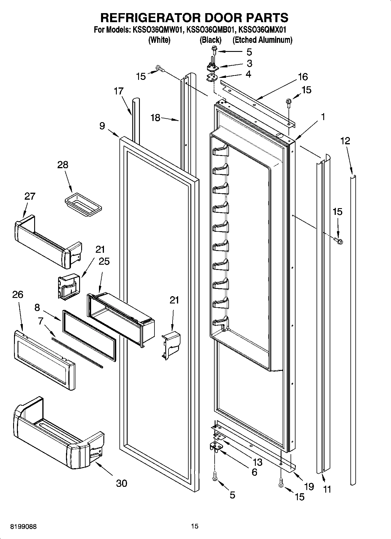 10 - REFRIGERATOR DOOR PARTS