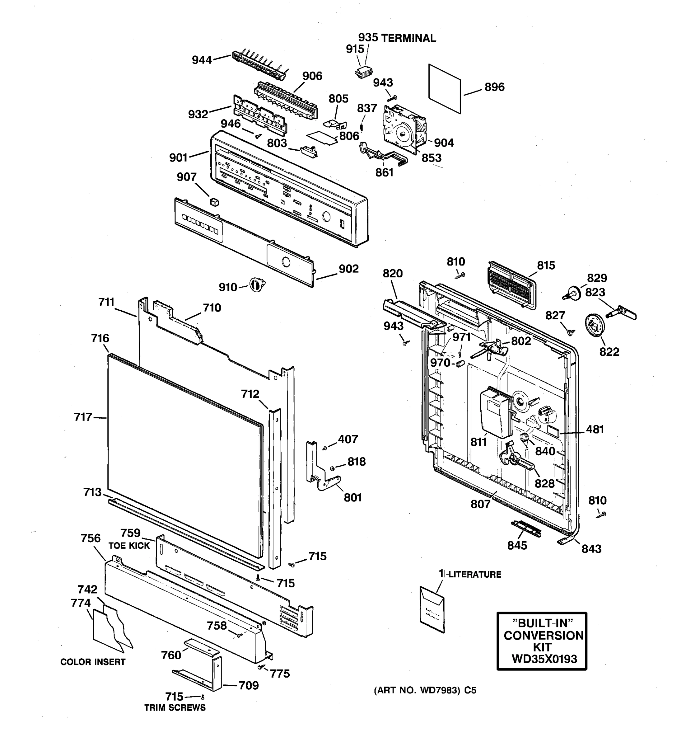 ESCUTCHEON & DOOR ASSEMBLY