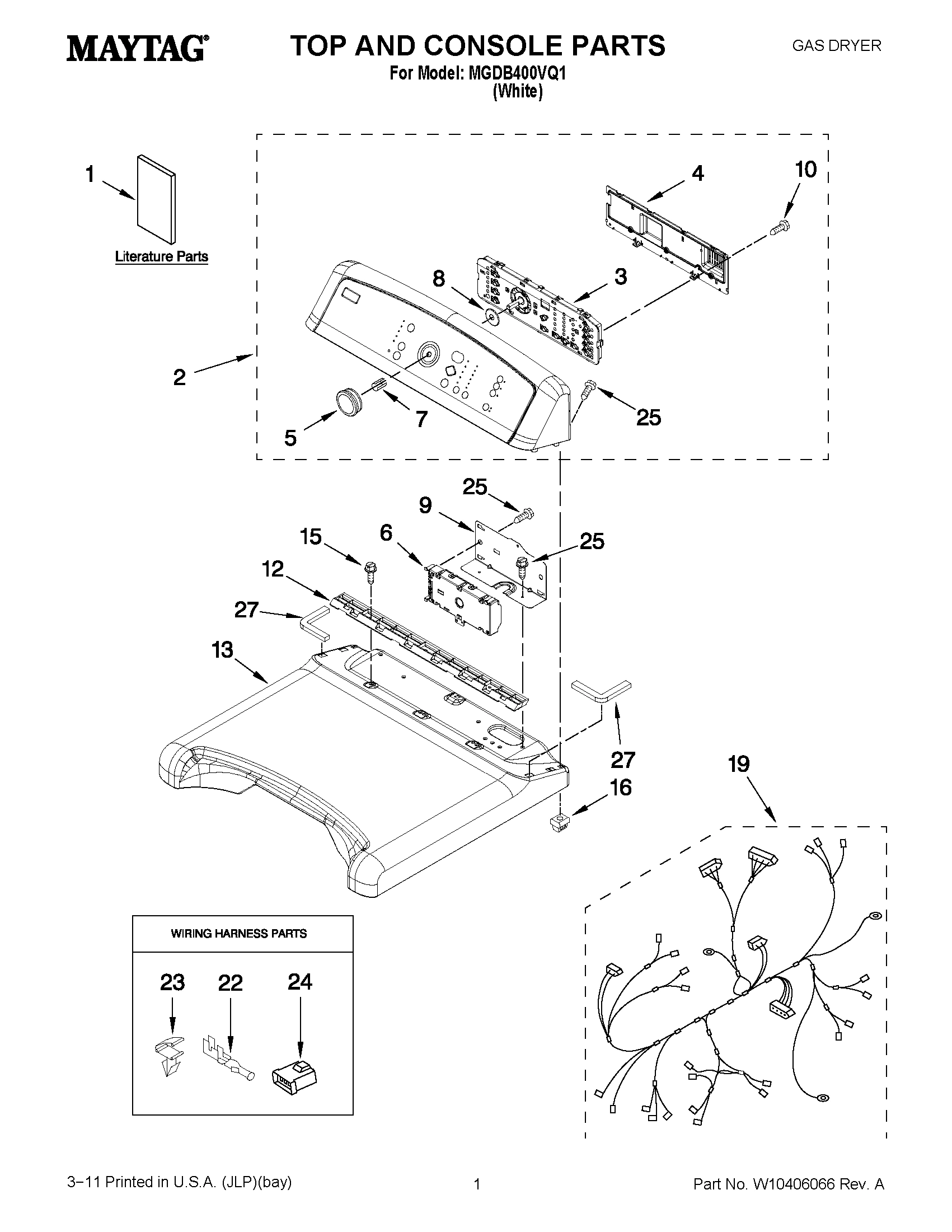 01 - TOP AND CONSOLE PARTS