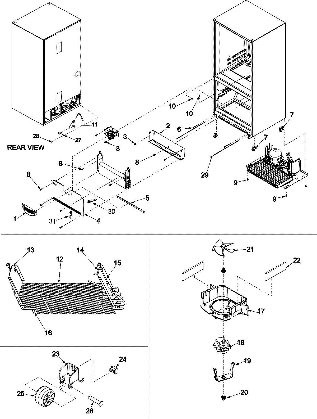 05 - EVAPORATOR/EVAP MOTOR/ROLLERS