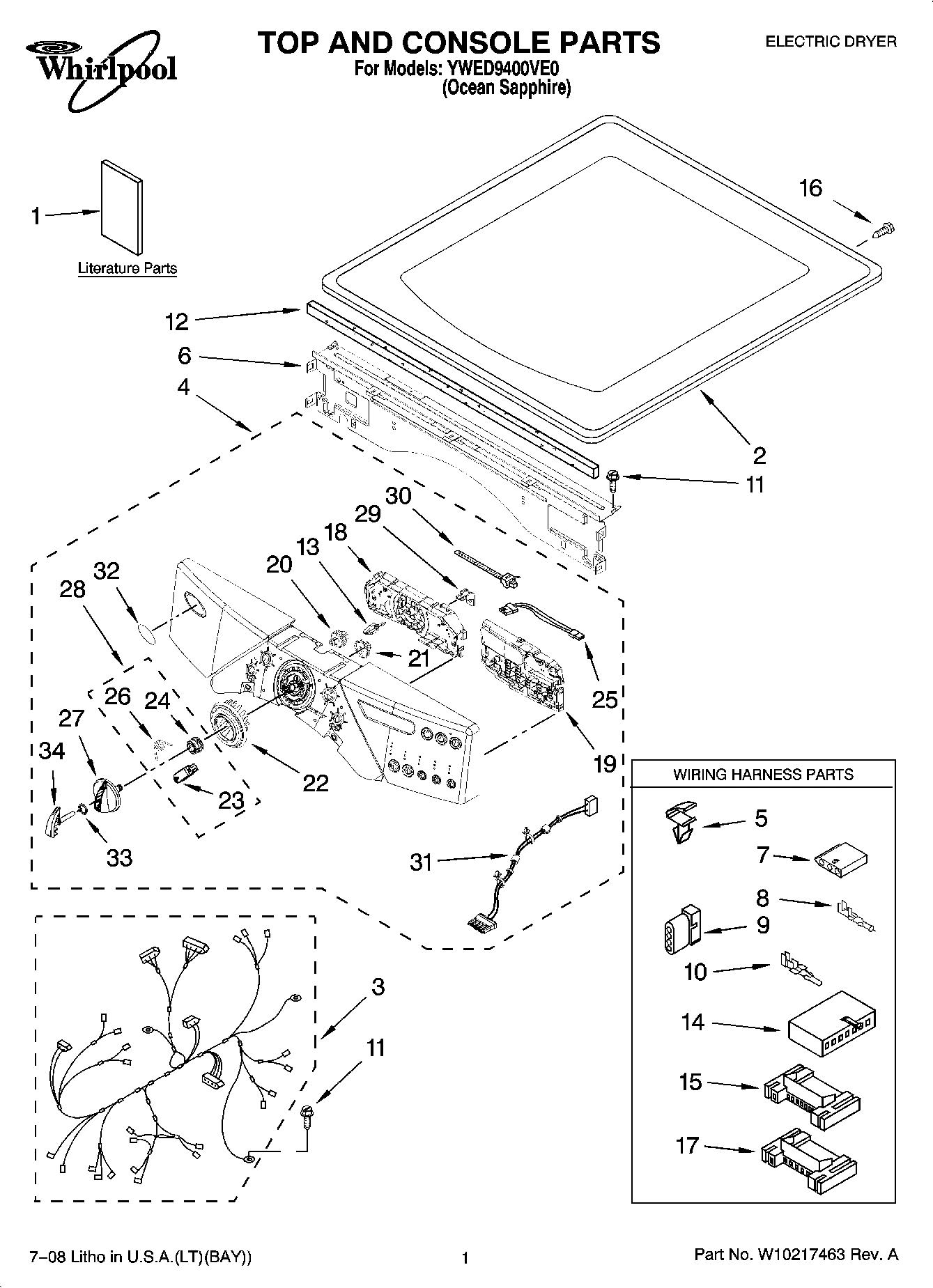 01 - TOP AND CONSOLE PARTS