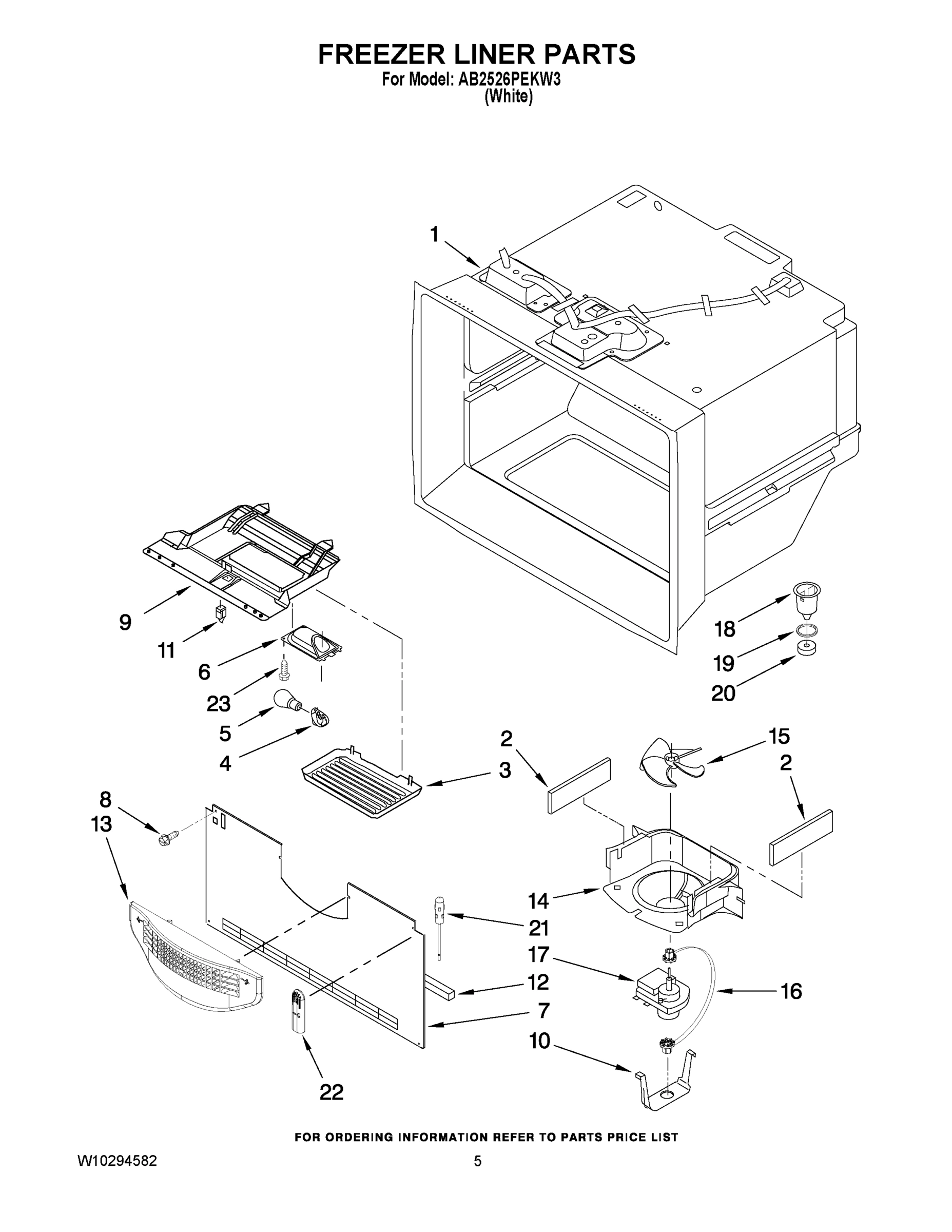03 - FREEZER LINER PARTS