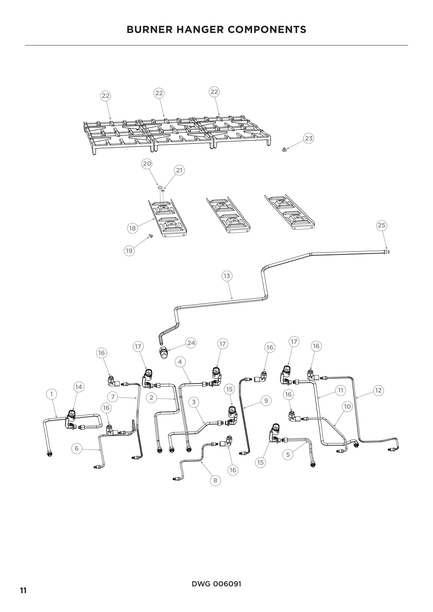 BURNER HANGER COMPONENTS