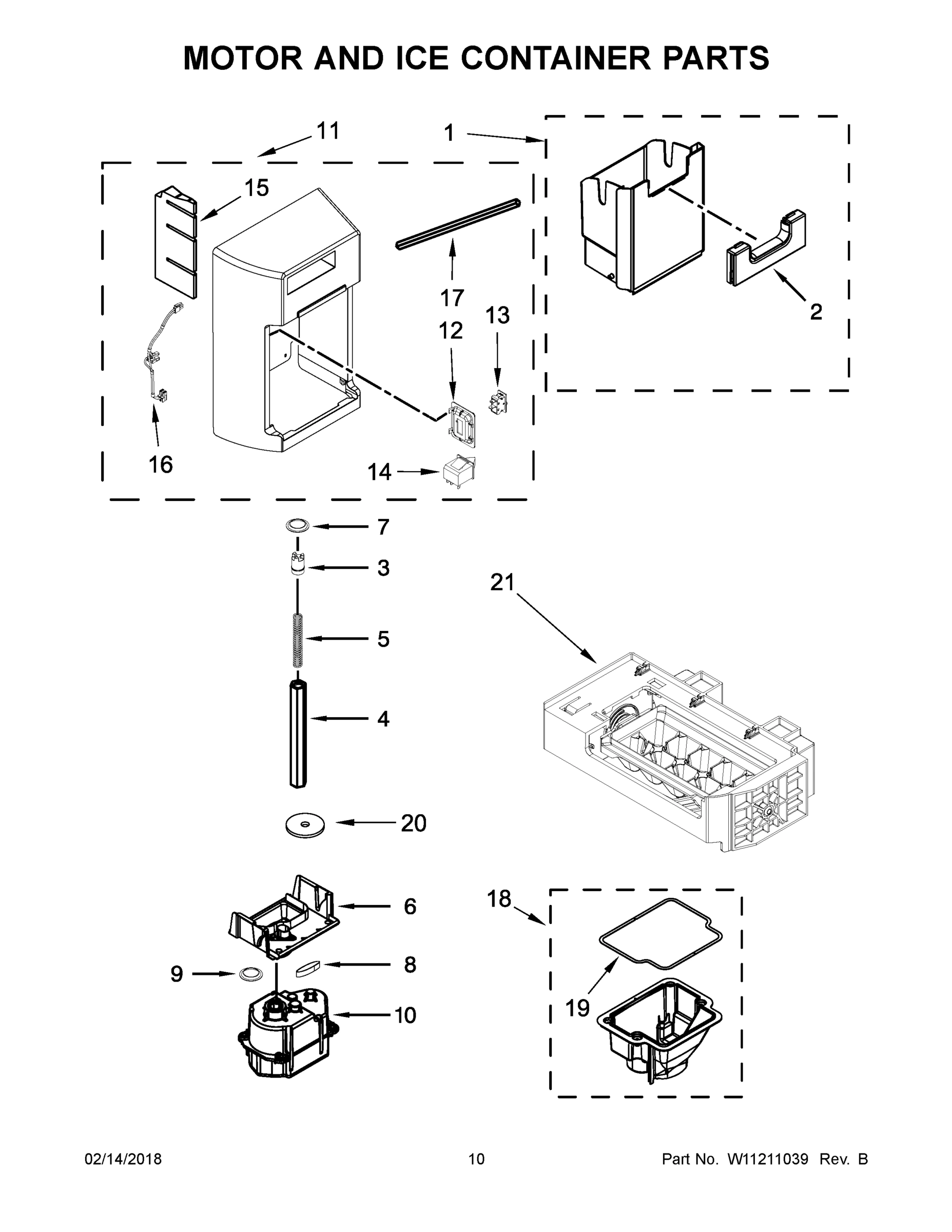06 - MOTOR AND ICE CONTAINER PARTS