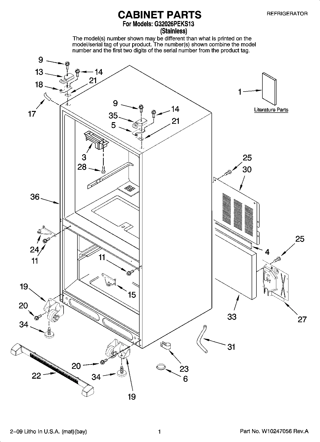 01 - CABINET PARTS