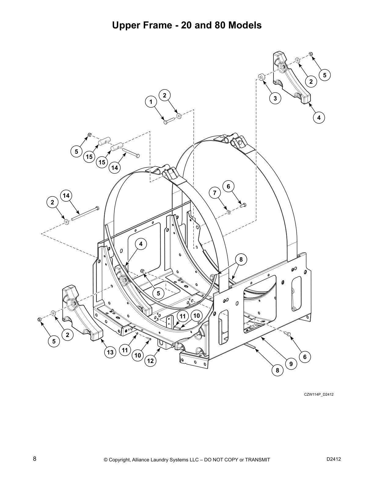 Upper Frame - 20 and 80 Models