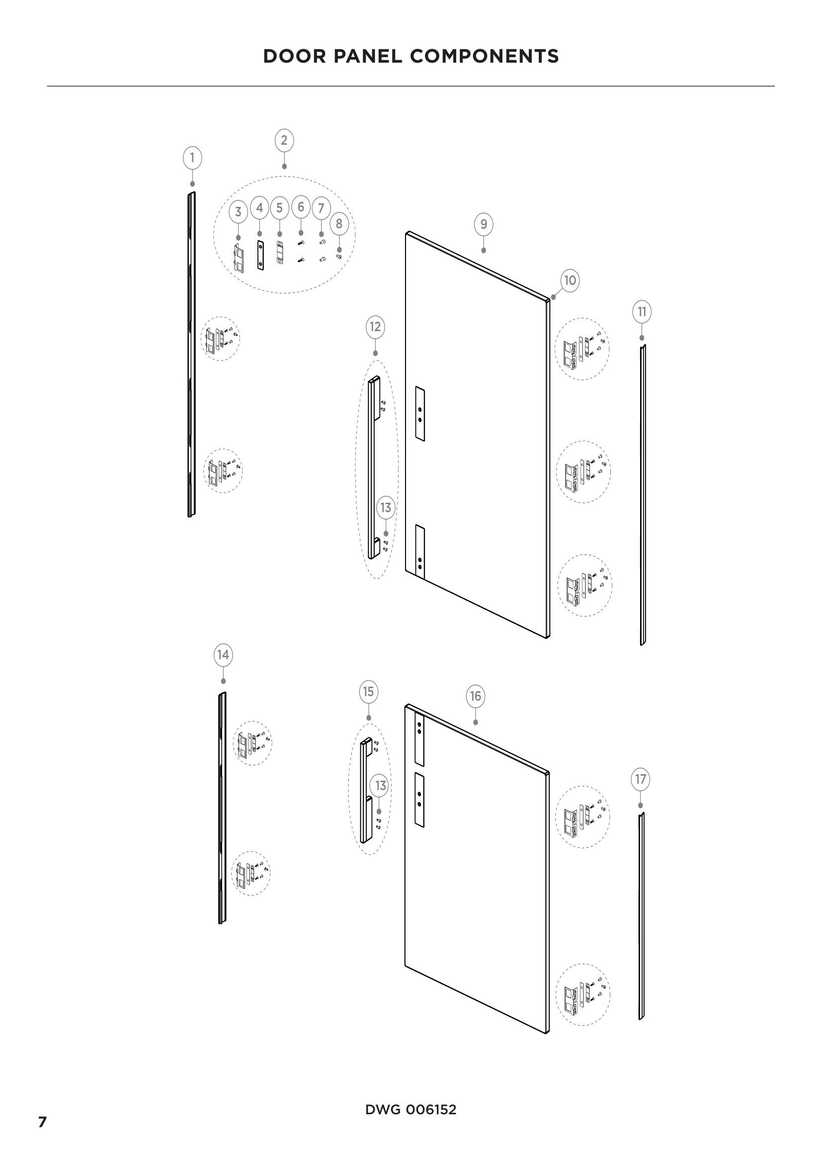 DOOR PANEL COMPONENTS
