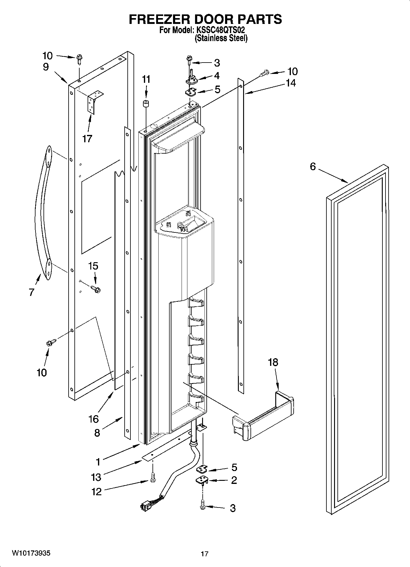 11 - FREEZER DOOR PARTS