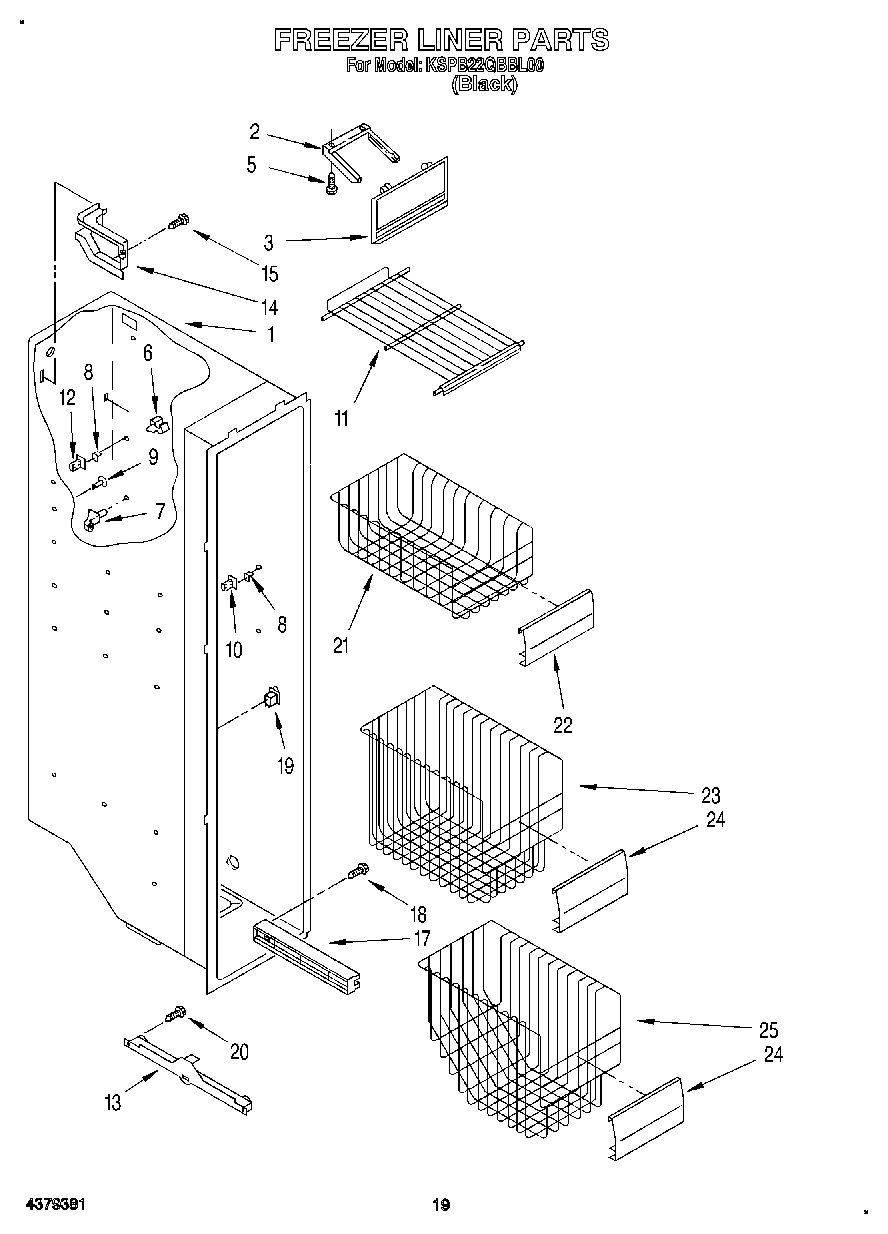 12 - FREEZER LINER, LIT/OPTIONAL