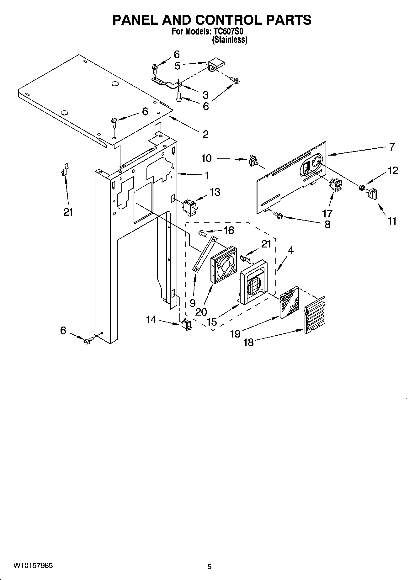 05 - PANEL AND CONTROL PARTS