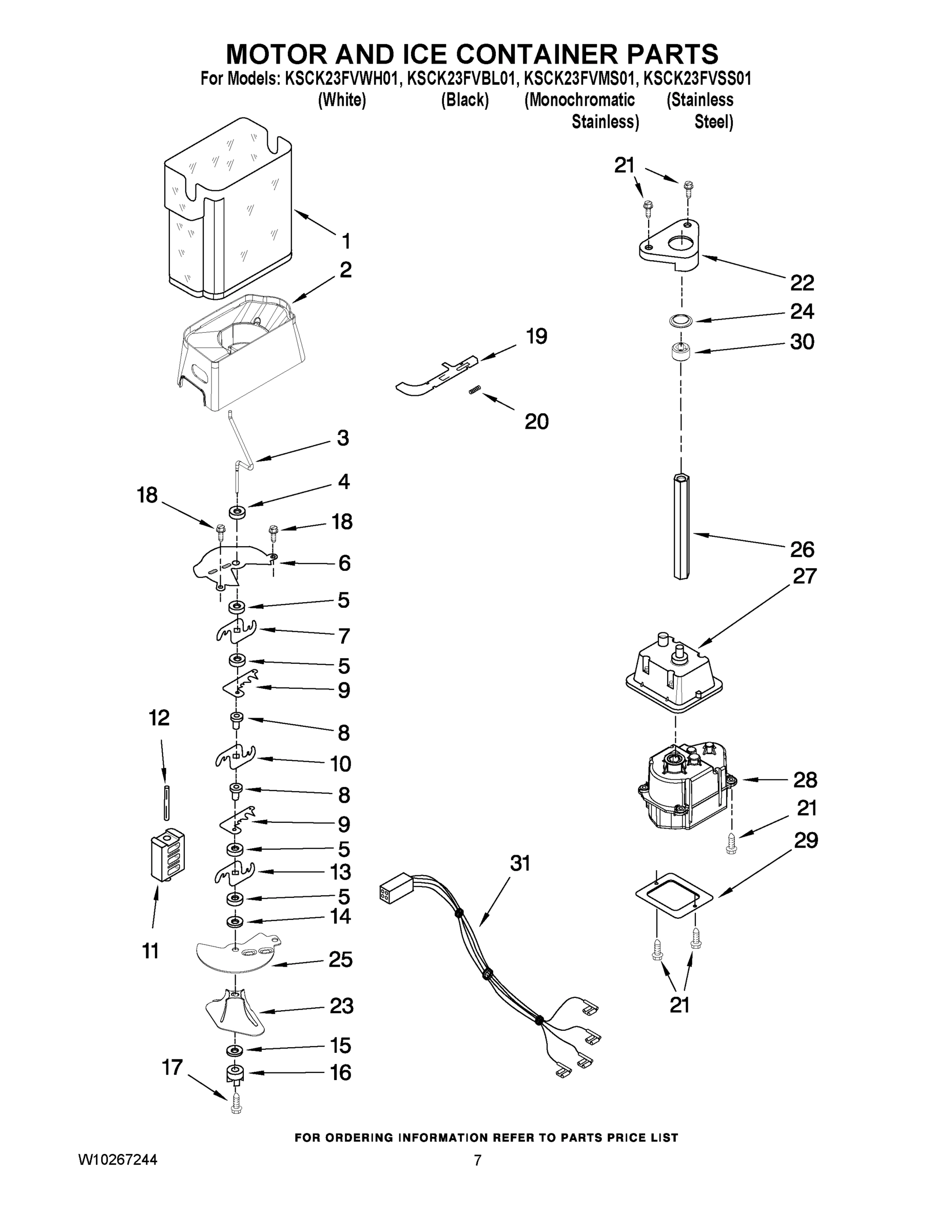 05 - MOTOR AND ICE CONTAINER PARTS
