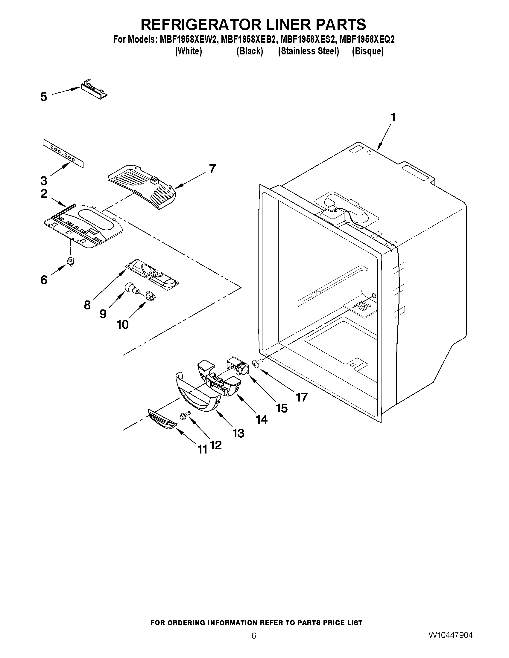 04 - REFRIGERATOR LINER PARTS
