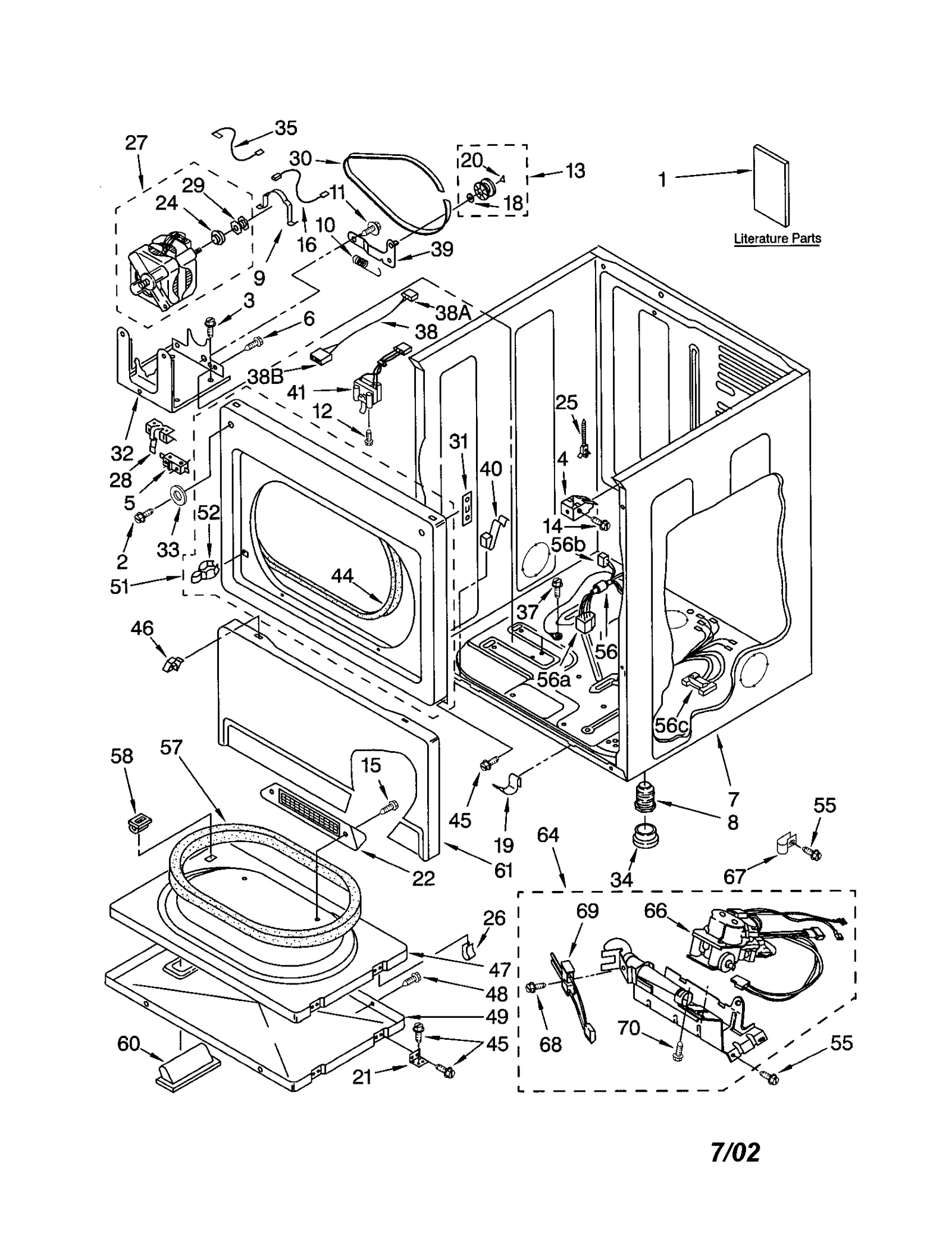 LOWER CABINET AND FRONT PANEL