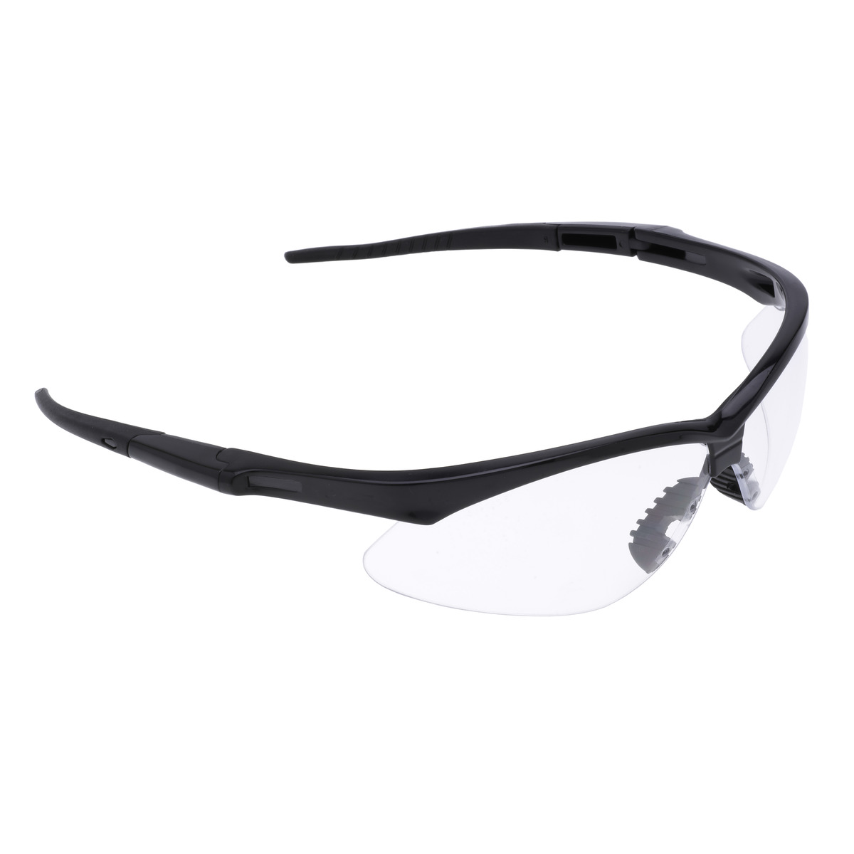 Impact-Resistant Streamlined Safety Glasses, Clear, Black Frame - NSI ...