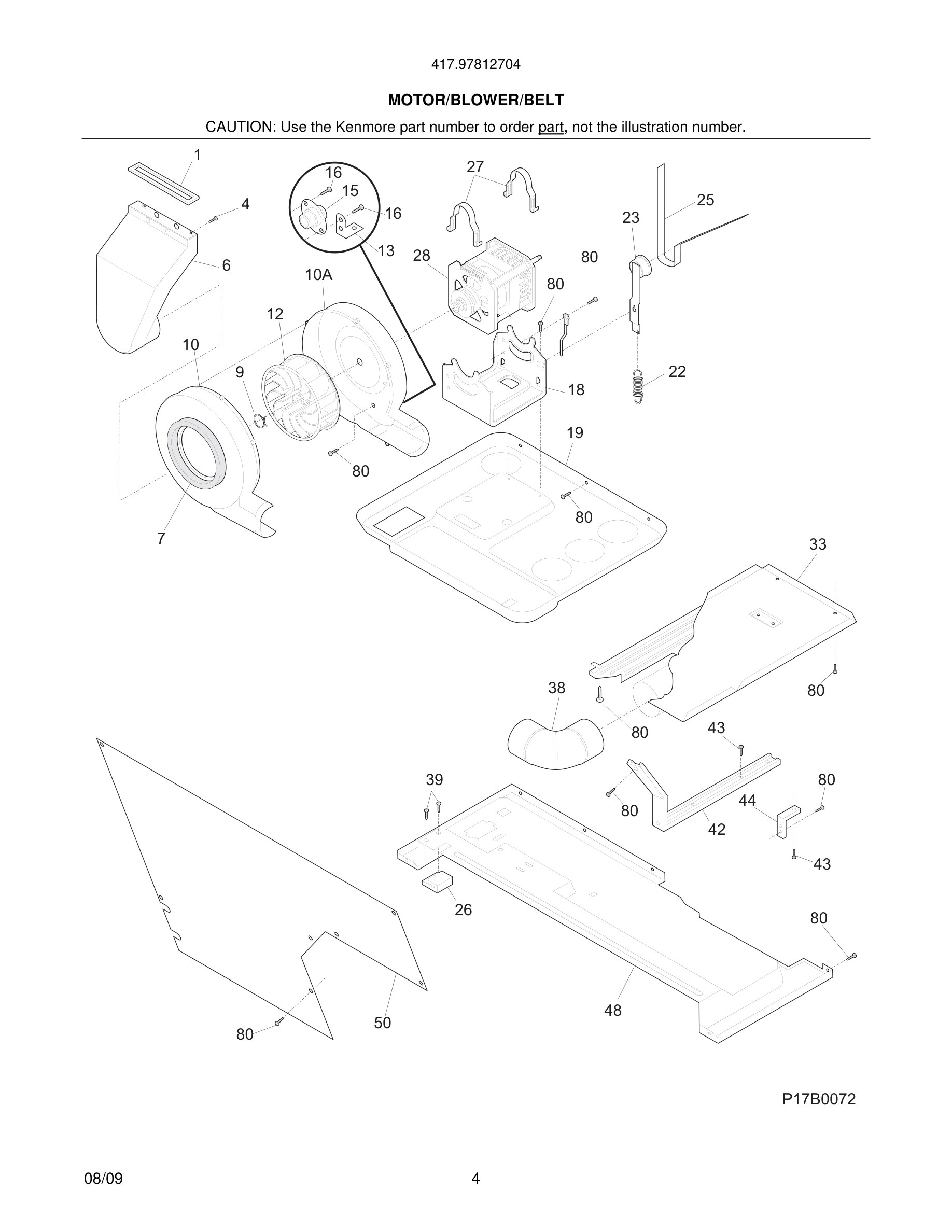 05 - MOTOR/BLOWER/BELT