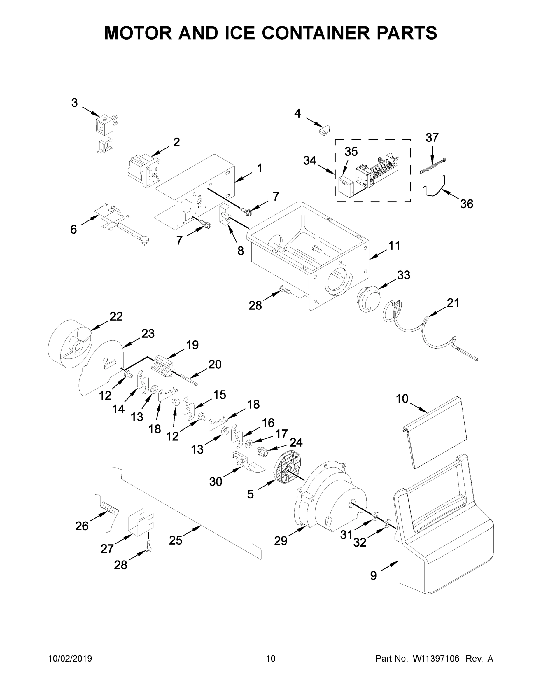 06 - MOTOR AND ICE CONTAINER PARTS