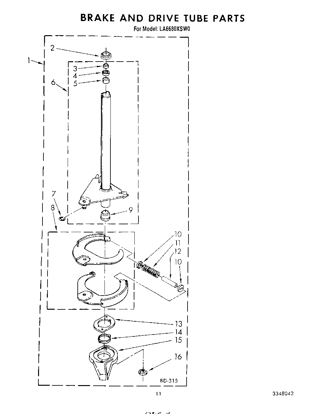 10 - BRAKE AND DRIVE TUBE