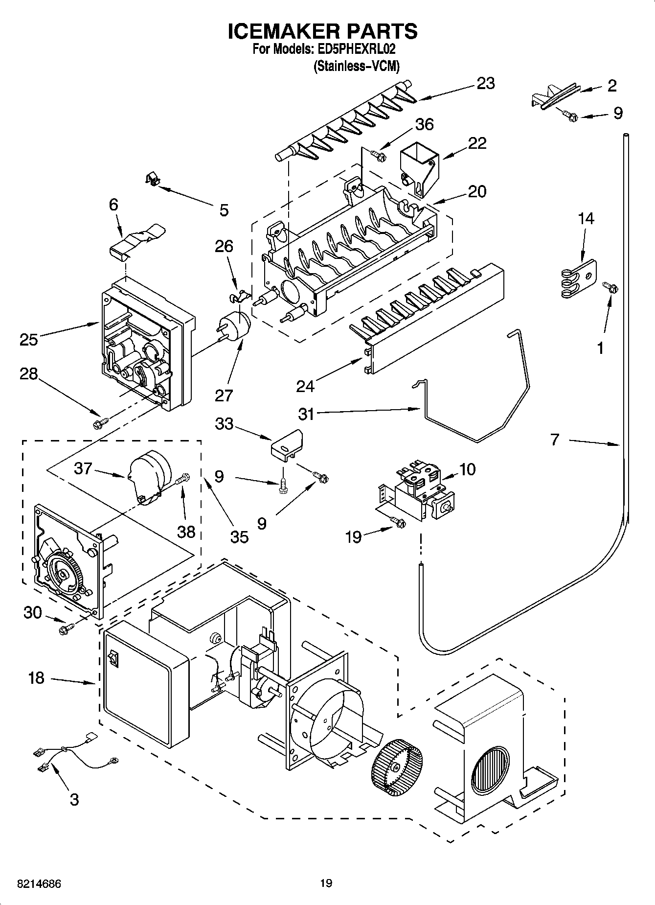 12 - ICEMAKER PARTS, OPTIONAL PARTS